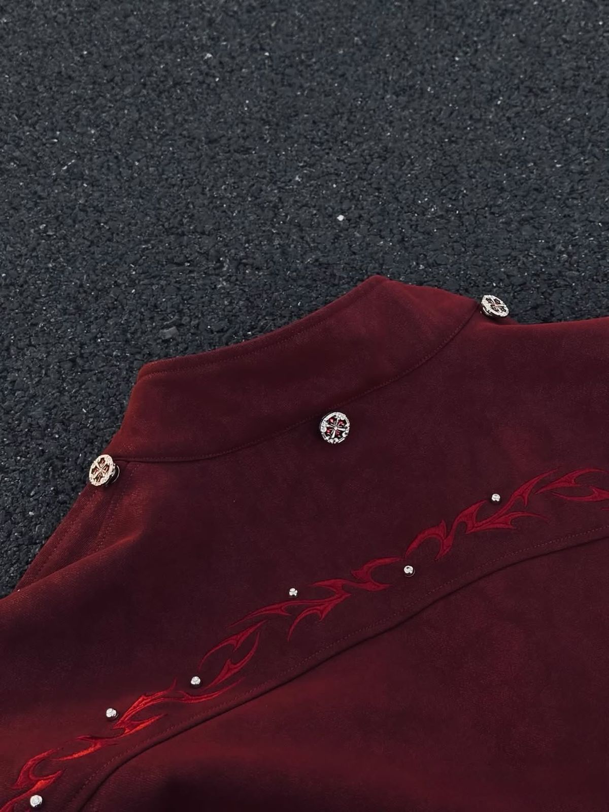 CRIMSON FLAME BOMBER JACKET